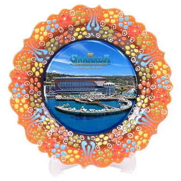 Customazible Turkish Ceramic Plate With Epoxy 25 Cm - 6