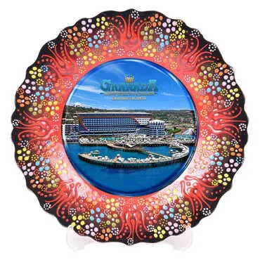 Customazible Turkish Ceramic Plate With Epoxy 30 Cm - 8