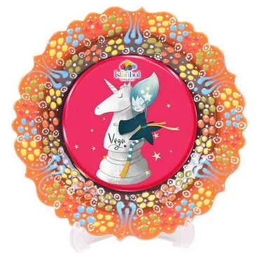 Toptan Tema Park Temalı Çini Myros Resim Tabak 30 cm - 6