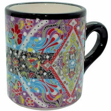 Turkish Ceramic Relief Special Relief Mug - 6
