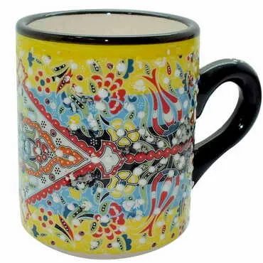 Turkish Ceramic Relief Special Relief Mug - 10