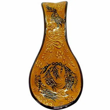 Turkish Ceramic Turquoise Spoon Rest - 6