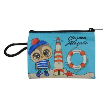 Alacati Region Themed Turkish Woven Wallet 113x80x8 mm - 7