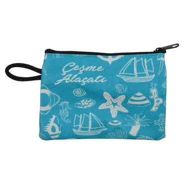 Alacati Region Themed Turkish Woven Wallet 113x80x8 mm - 9