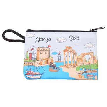 Alanya Themed Turkish Woven Wallet 113x80x8 mm - 3