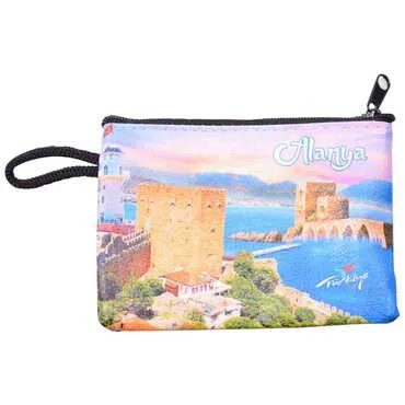 Alanya Themed Turkish Woven Wallet 113x80x8 mm - 7