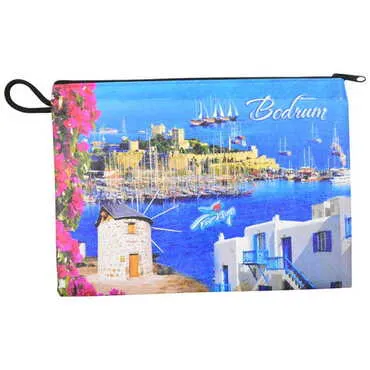 Bodrum Themed Turkish Woven Wallet 113x80x8 mm - 9