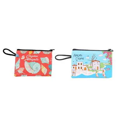 Cesme Region Themed Turkish Woven Wallet 113x80x8 mm - 2