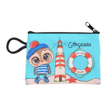Gokceada Themed Turkish Woven Wallet 113x80x8 mm - 5