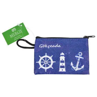 Gokceada Themed Turkish Woven Wallet 113x80x8 mm - 6
