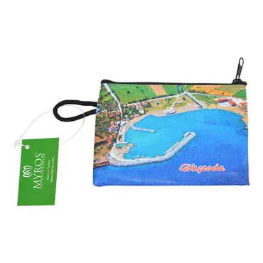 Gokceada Themed Turkish Woven Wallet 113x80x8 mm - 9