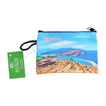 Gokceada Themed Turkish Woven Wallet 113x80x8 mm - 11