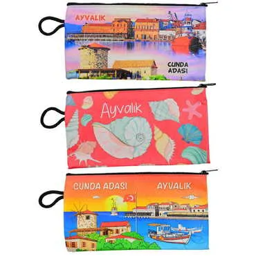 Ayvalik Themed Turkish Woven Wallet 183x97x8 mm - 2