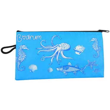 Bodrum Themed Turkish Woven Wallet 183x97x8 mm - 7