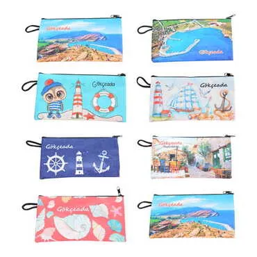 Gokceada Themed Turkish Woven Wallet 183x97x8 mm - 2