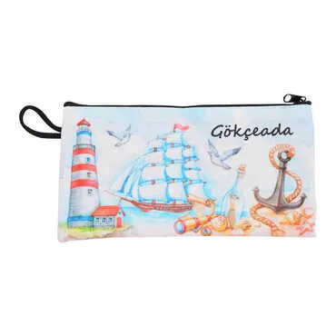 Gokceada Themed Turkish Woven Wallet 183x97x8 mm - 5