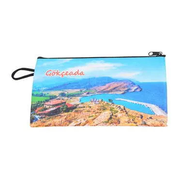 Gokceada Themed Turkish Woven Wallet 183x97x8 mm - 8