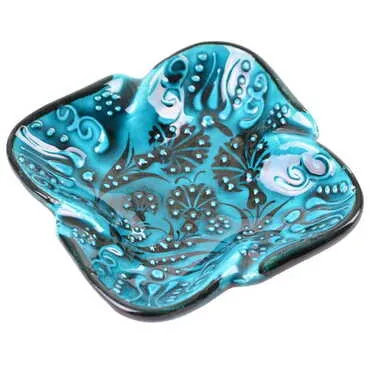 Turkish Ceramic Square Ashtray Small Size - 3