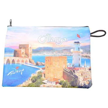 Alanya Themed Turkish Woven Wallet 215x155x8 mm - 4