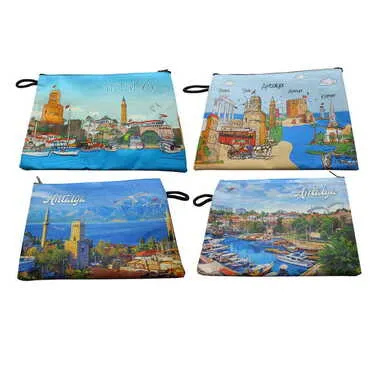 Antalya Themed Turkish Woven Wallet 215x155x8 mm - 2
