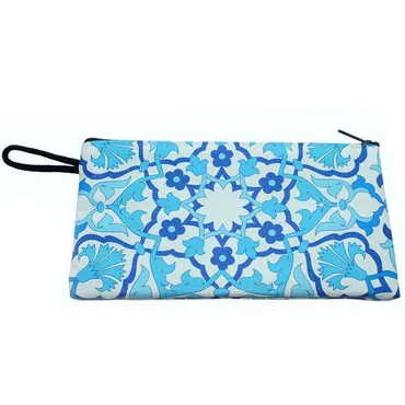Tile Pattern Themed Turkish Woven Wallet 215x155x8 mm - 3
