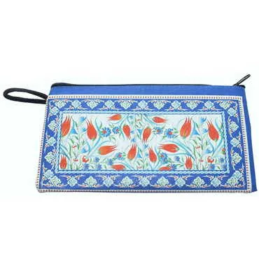 Tile Pattern Themed Turkish Woven Wallet 215x155x8 mm - 7
