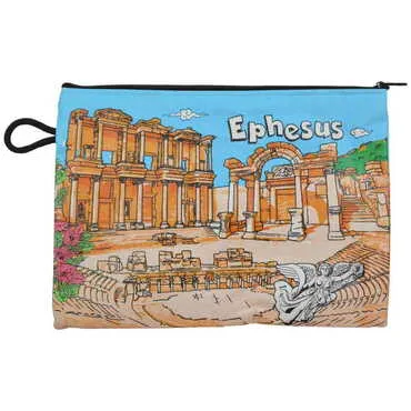 Ephesus Themed Turkish Woven Wallet 215x155x8 mm - 4