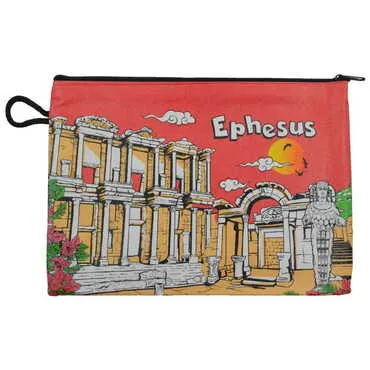 Ephesus Themed Turkish Woven Wallet 215x155x8 mm - 7