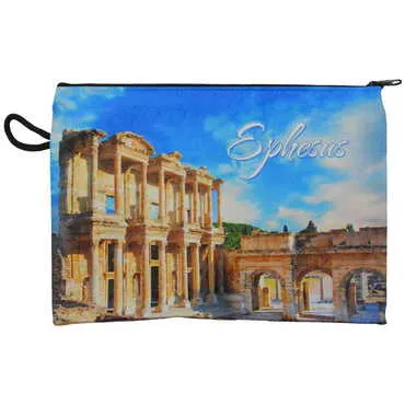Ephesus Themed Turkish Woven Wallet 215x155x8 mm - 9