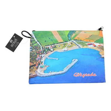 Gokceada Themed Turkish Woven Wallet 215x155x8 mm - 5