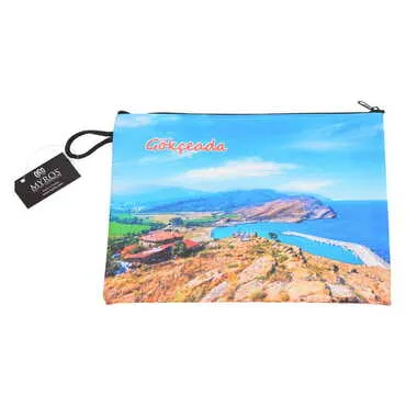 Gokceada Themed Turkish Woven Wallet 215x155x8 mm - 7