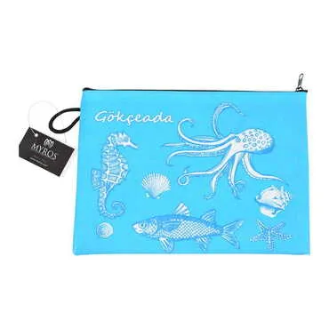 Gokceada Themed Turkish Woven Wallet 215x155x8 mm - 8