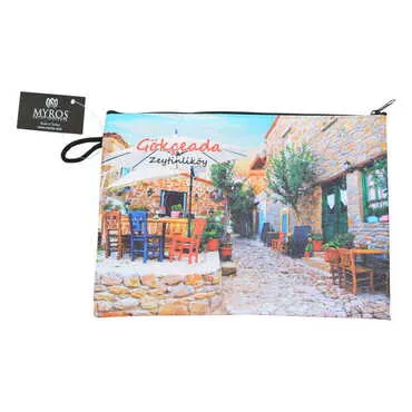 Gokceada Themed Turkish Woven Wallet 215x155x8 mm - 9