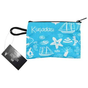 Kusadasi Themed Turkish Woven Wallet 215x155x8 mm - 8