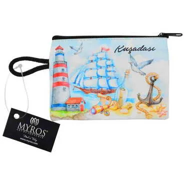 Kusadasi Themed Turkish Woven Wallet 215x155x8 mm - 12