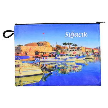 Sığacık Themed Turkish Woven Wallet 215x155x8 mm - 4