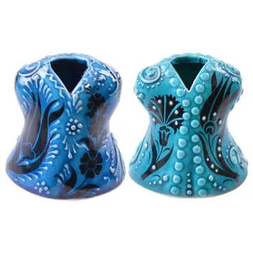 Turkish Ceramic Round Kaftan Figurine 5 Cm - 2