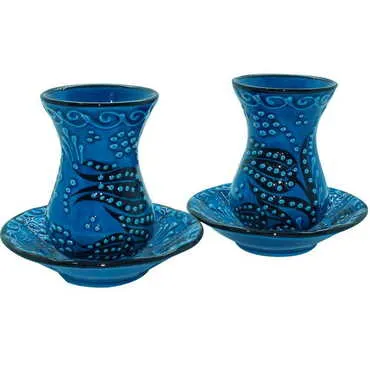 Toptan Turkuaz 2 Li̇ Çay Seti̇ - 4