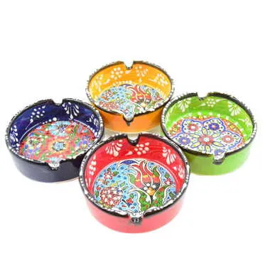 Bursa Themed Turkish Ceramic Special Relief Ashtray Small Size - 2