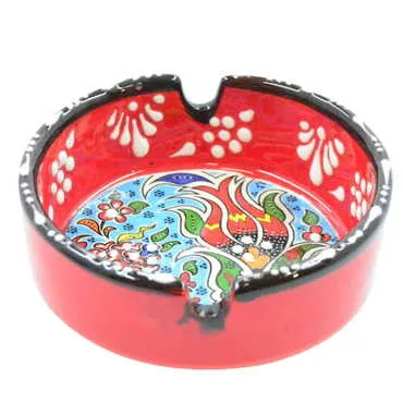 Bursa Themed Turkish Ceramic Special Relief Ashtray Small Size - 3