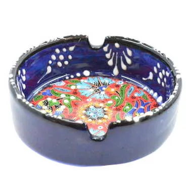 Bursa Themed Turkish Ceramic Special Relief Ashtray Small Size - 4