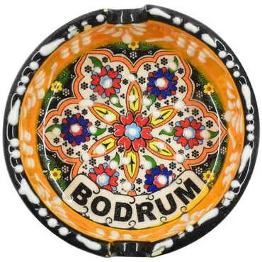 Toptan Bodrum Temalı Çini Büyük Klasik Özel Kabartma Küllük