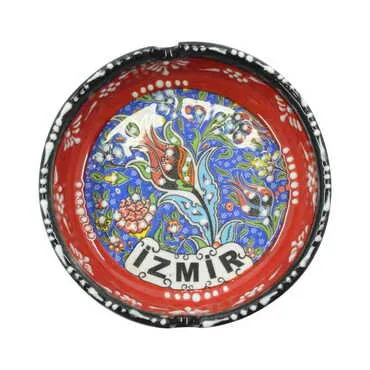 Izmir Themed Turkish Ceramic Special Relief Ashtray Big Size - 6