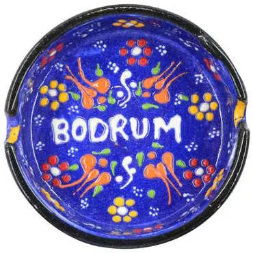 Toptan Bodrum Temalı Çini Kazıma Kabartma Orta Klasik Küllük B Serisi - 7
