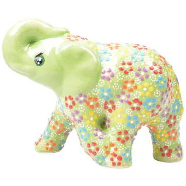 Turkish Ceramic Relief Elephant Figurine Big Size - 6