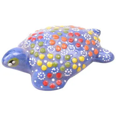 Turkish Ceramic Relief Little Turtle Figurine Small Size - 8