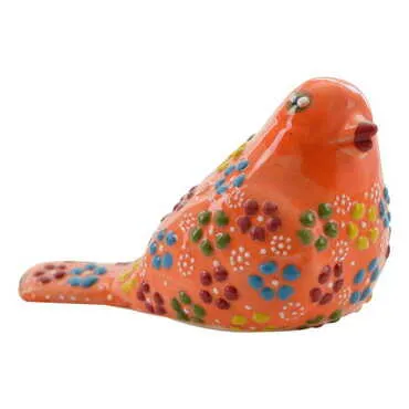 Turkish Ceramic Relief Pigeon Figurine Medium Size - 6