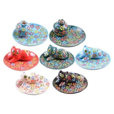 Turkish Ceramic Cat Placed Censer - 2