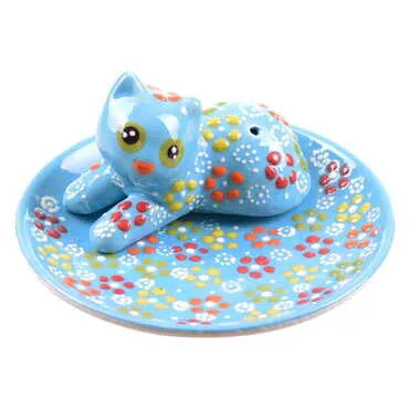 Turkish Ceramic Cat Placed Censer - 3