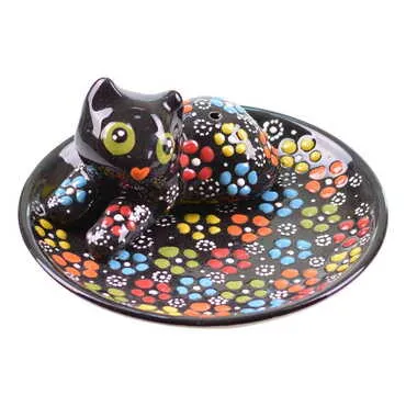 Turkish Ceramic Cat Placed Censer - 5